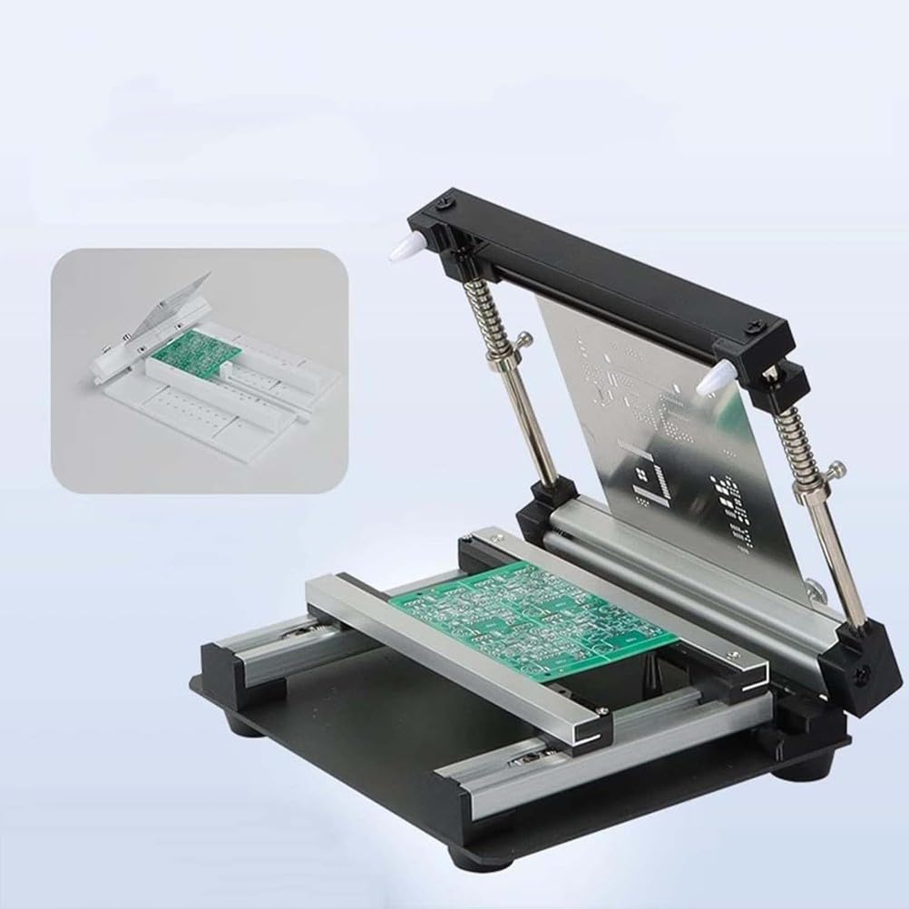 Imprimante de pâte à souder PCB, table d'impression manuelle en aluminium pour prototypes et petits lots de soudure, design en maille d'acier, parfaite pour les projets électroniques