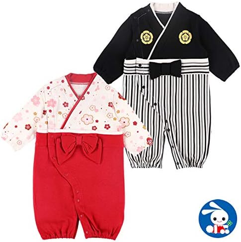 Amazon Co Jp 西松屋 袴風 長袖コンビドレス ベビー 和装 新生児50 60cm ブラック 服 ファッション小物