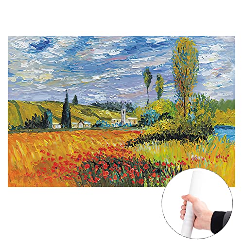 KUZINO Leinwandbild, ungerahmt - Blick auf Monefoteuil, Landschaftskunst, Gemälde für Wohnzimmer, Heimdekoration, 40,6 x 61 cm Cover