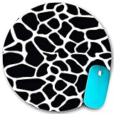 Rundes Mauspad Rutschfester Gummi, Giraffenform Tarnmuster Tiere Wildtiere Abstrakte Tiere Wildtiere, wasserdichte, haltbare Mausmatte Büro-Desktops Persönlichkeit 7,9 'x 7,9'