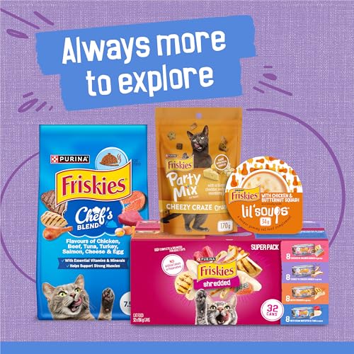 Friskies Shredded Wet Cat Food, Turkey & Cheese Dinner in Gravy - 156 g Can (24 Pack) image 3