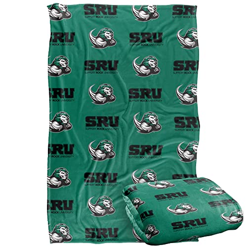 Slippery Rock University The Rocks Blanket, 36"x58" Logo Pattern, Silky Touch Super Soft Throw