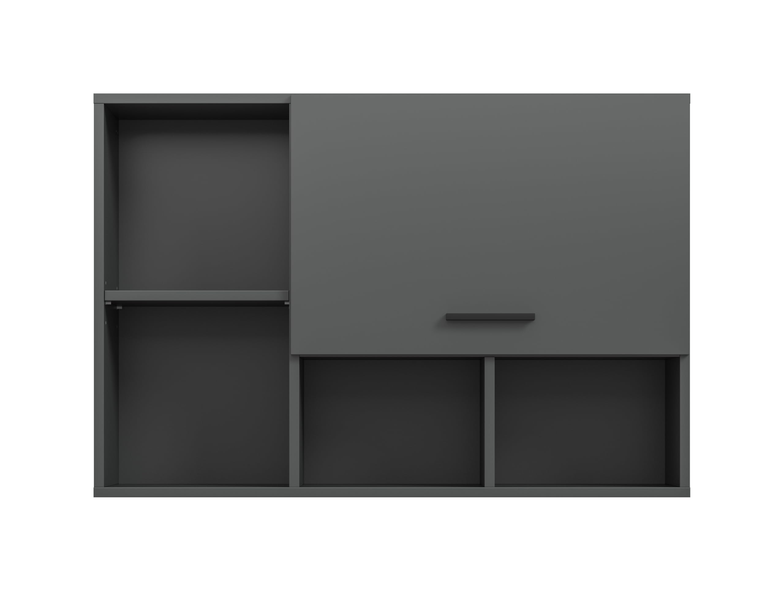 xonox.home – Hängeschrank Free 95x64x34 cm in anthrazit Nachbildung – Wandschrank für Bad, Küche oder Hauswirtschaftsraum – Kompakter Oberschrank mit Stauraum – modern & pflegeleicht