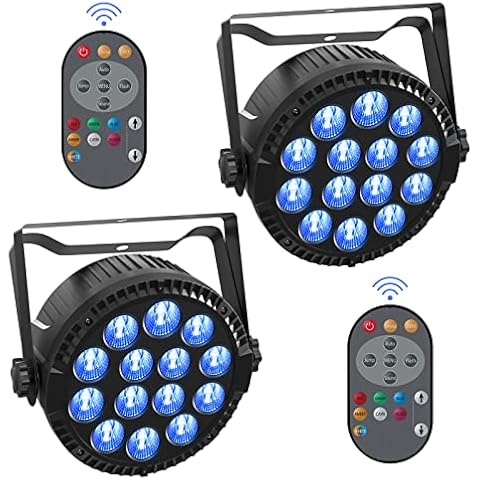 LED Par Light Stage Lighting 14 LED RGBW DMX512 Strobe Light with Wireless Remote Adjustable Speed via Master-Slave Auto Sound-Activated Disco Light for DJ Bar Club Band Birthday Weeding Cover