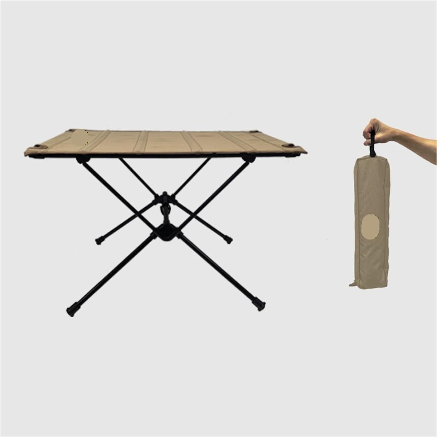 Compatible for TARKA Oxford Fabric Folding Camping Table Lightweight Portable Outdoor Fishing Picnic Desk(Sand Colored)