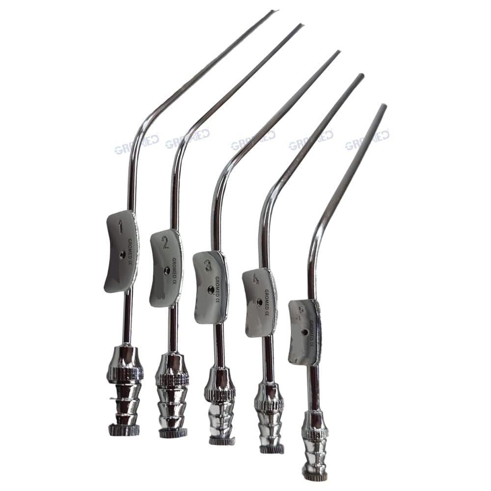 Gromed Frazier Suction Tube / Mastoid Suction Cannula, Set of 5 - No 1, 2, 3, 4 & 5 (B0CD7STVX7) Amazon Price History, Amazon Price Tracker