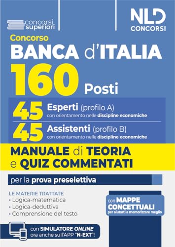 Concorso 160 posti Banca d'Italia. 45 esperti (cod. A) e 45 assistenti (cod. B). Quiz commentati per la prova preselettiva