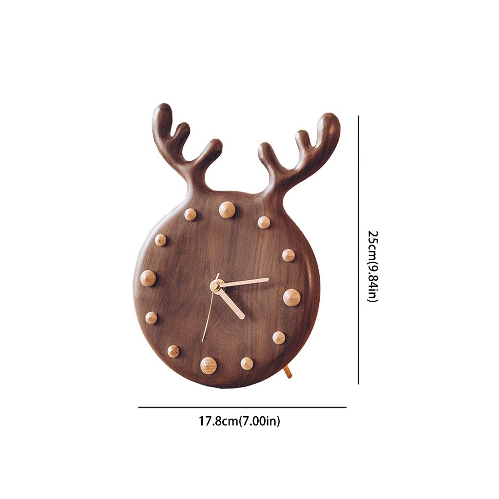 SUNESA Tischuhren Uhr Desktop Hölzerne Tischuhr Mute Schreibtischuhr Haushalt Kleiner Wecker Wanduhr Schlafzimmer Nachttischuhr Schreibtischuhr (Color : B, Size : 2)