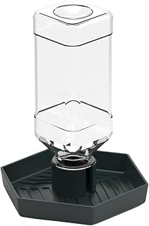 EINCORN Automatic Reptile Water Dispenser & Food Feeder Bowl for Turtles, Lizards, Bearded Dragons - Anti-Slip, Easy Clean
