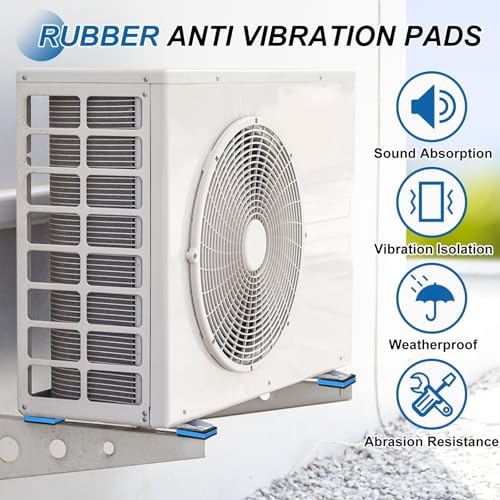 Plot anti-vibration pour climatiseur et compresseur d'air | Tapis caoutchouc EVA de 4x4" - 4