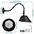 LEONLITE 3CCT LED Dusk to Dawn Gooseneck Barn Light Outdoor, 42W Gooseneck Sign Light Fixture, 20 Inch Long Extension Arm, 120-277V Black Exterior Wall Sconce for Store, Restaurant, IP65, ETL Listed