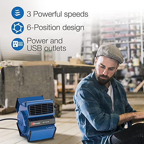 Lasko XBlower 6 Position High Velocity Pivoting Utility Blower Fan for