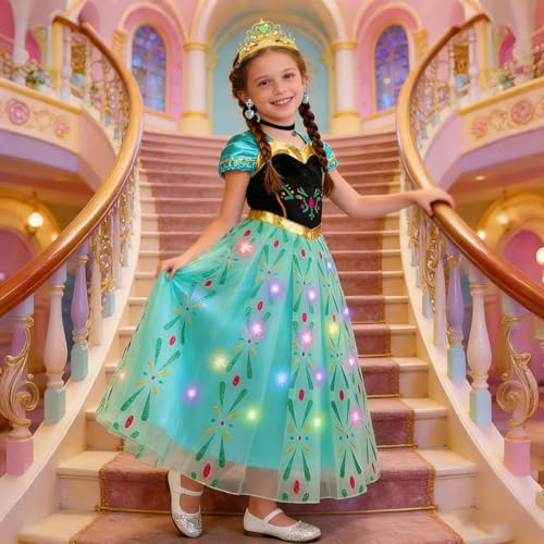 Disfraz de Princesa Verde para Niñas 4-5 Años miniatura 3