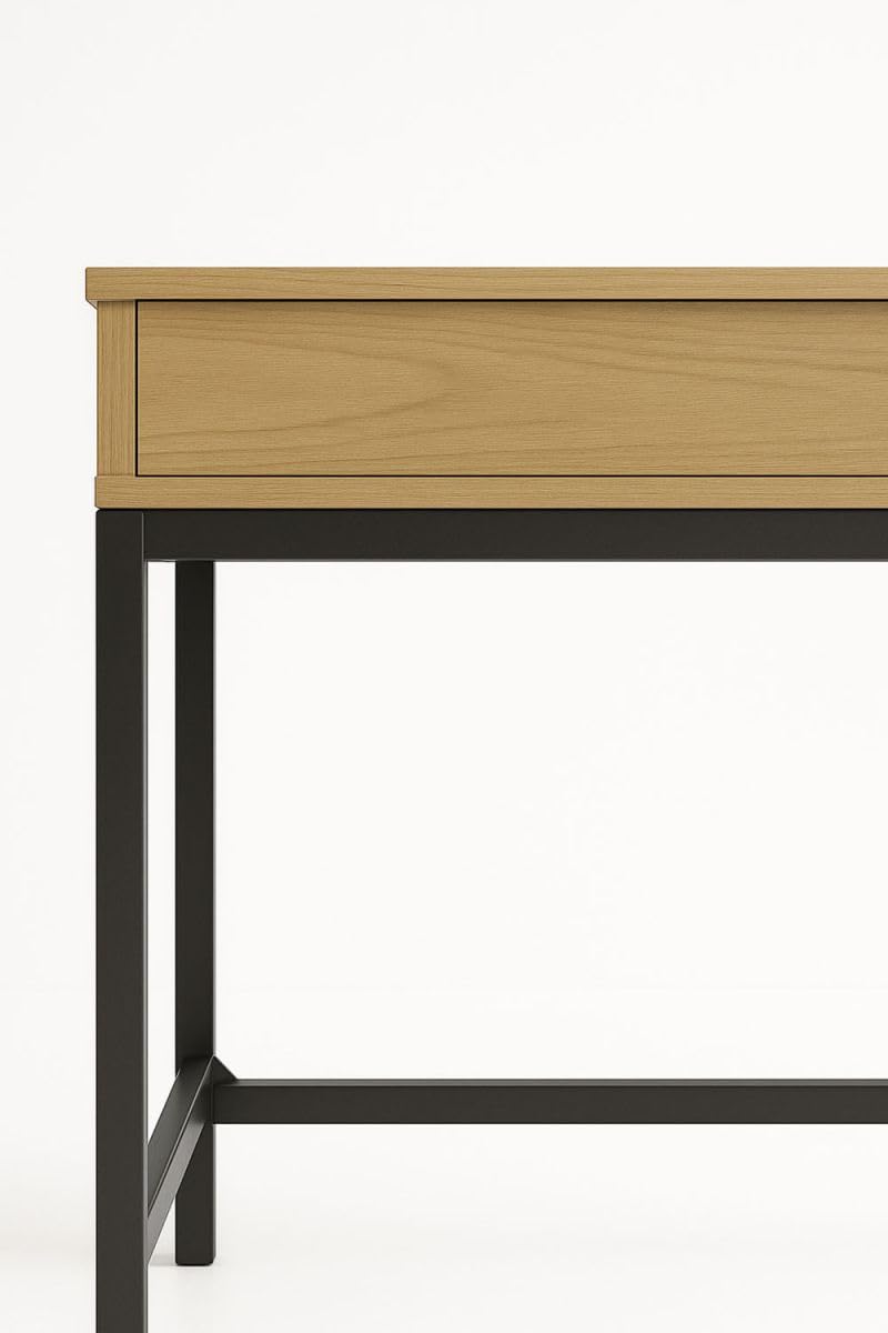 Regalos Miguel - Escritorio Industrial Minimalista - Studim - 110 cm x 48 cm x 76 cm - 2 Cajones - Ergonómico - Estudio, Trabajo, Creación