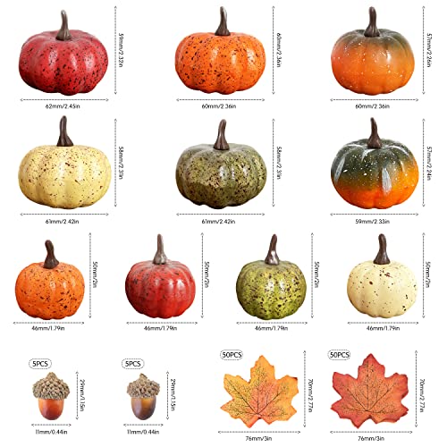 MAX COOK 120 Pz Decorazione Autunnale Mini Zucche