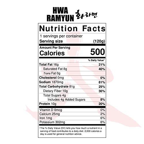Image of Paldo HWA Ramyun Noodles, 120 grams (Pack of 10) | Spicy Korean Noodles |