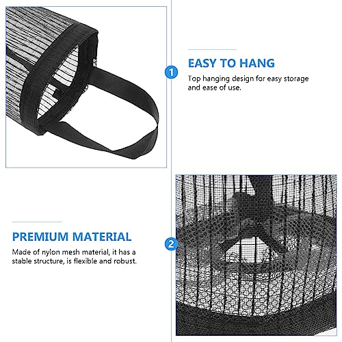 INOOMP Bolsa De Golfe De Malha De Náilon 3 Peças Bolsa De Bola De Golfe Preta Acessórios De Golfe Bo