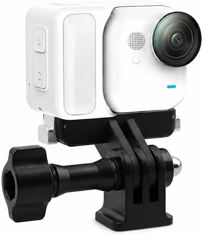 Magnetic Quick Release Mount for Insta360 GO Ultra Accessories, Adjustable Angle Dual‑Prong Adapter with 1/4" Threaded Port for Tripod & Mounts