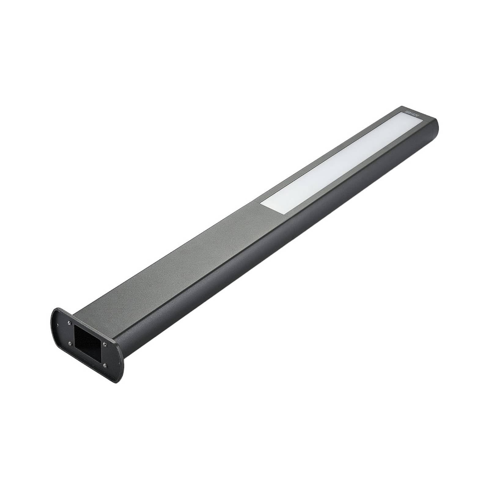 Lucande Lampada LED da esterni (Moderno) colore Grigio, in Alluminio lampadina inclusa lampioncino paletto luminoso lampada viale lampione