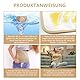 Rizinusöl Packung, Castor Oil Pack Wrap Kit Organic Cotton with Adjustable Elastic Straps, 2PCS Wiederverwendbare Castor Oil Pack Wrap Kit für Bauch, Wade, Knie, Hals Relaxation(Öl frei)