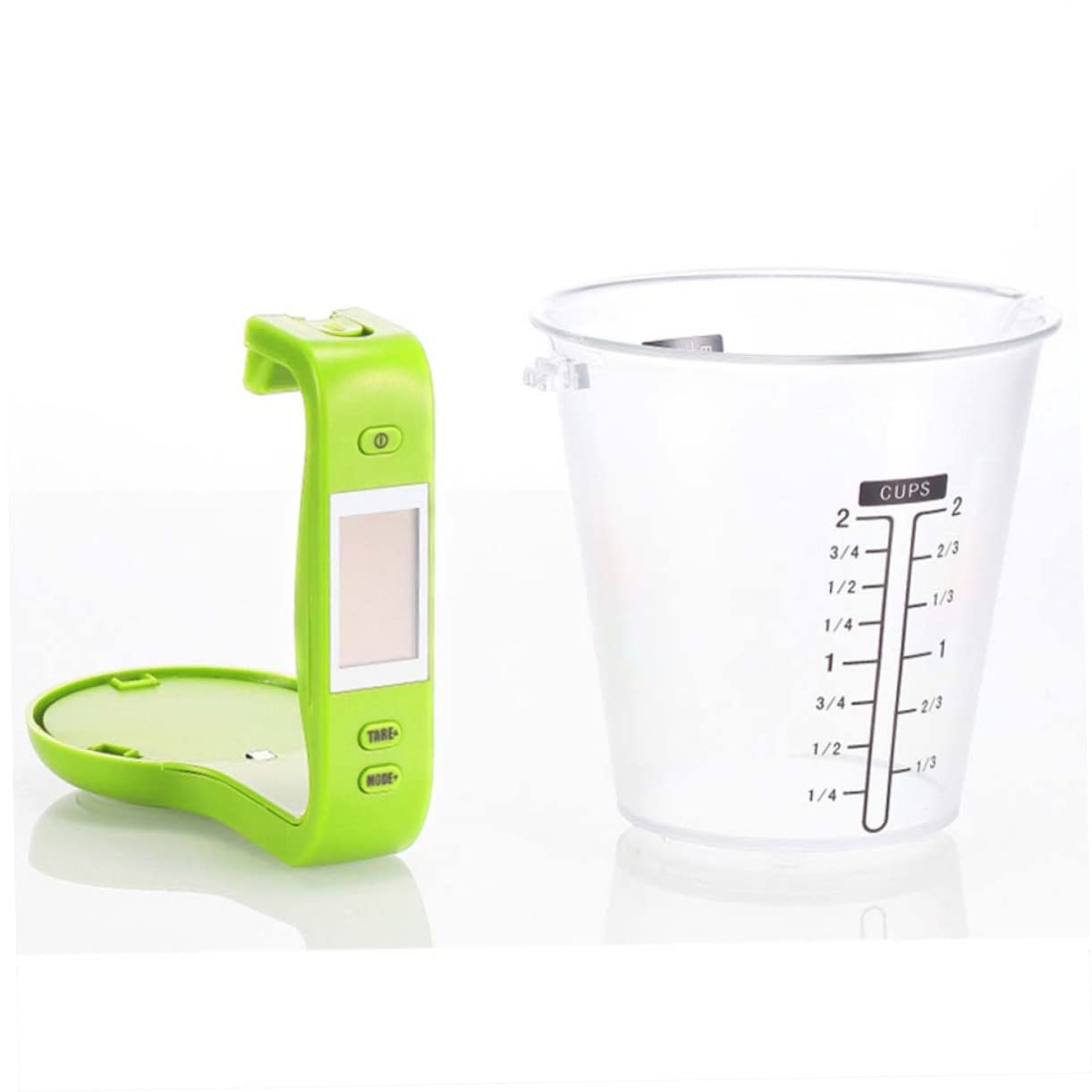 PRETYZOOM 1000g Taza De Medición Digital Multifuncional Pantalla Lcd Capacidad De Vaso Electrónico Para Cocina Color Verde