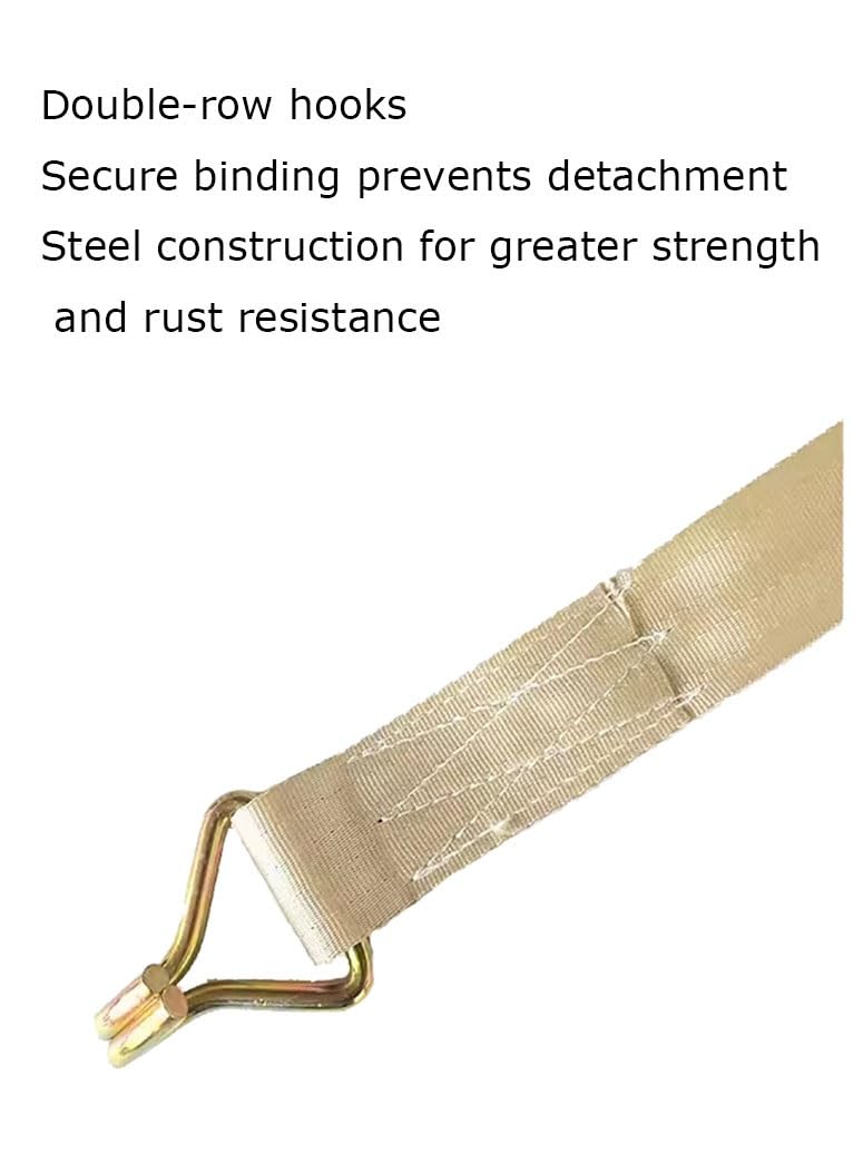 Cinghie A Cricchetto In Poliestere Resistente, Con Gancio A J, Fissaggio Del Carico Per Biciclette, Camion, Rimorchi, Tetto Auto, Ecc(L 5m/196.9in)