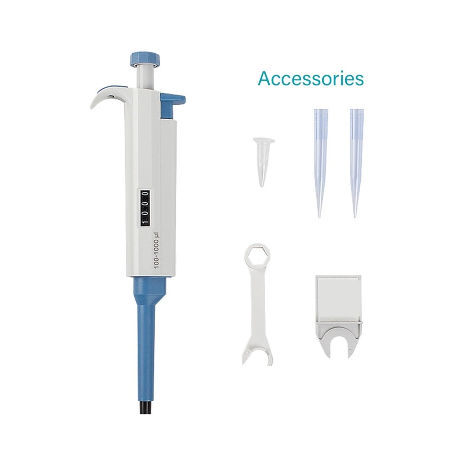Pipetas monocanal con Volumen Ajustable y micropipeta calibrada de 0,2 a 2 ul de Capacidad de líquido: 2 ml, 10 ml y 200 ul.(1-10ml)