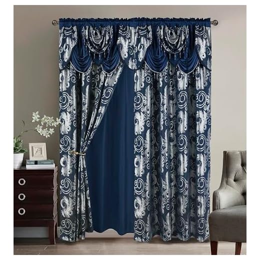 GLORY RUGS Jacquard Luxury Window 2 Panel Set