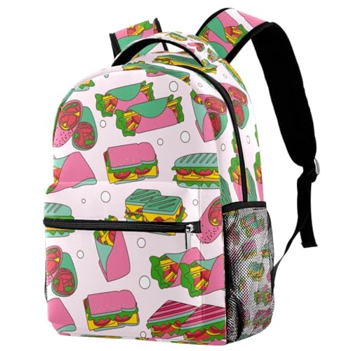 Sac à dos d'école motif panini original idée cadeau ado fille et garçon