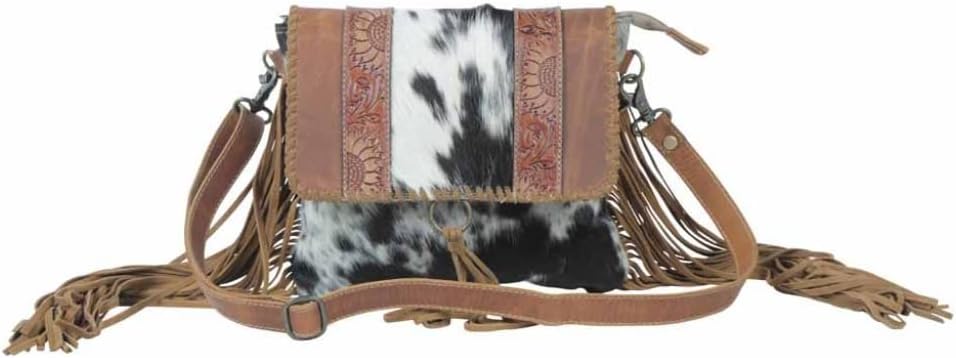 Myra Bag Leather Fringe Purse - Western Style Fringe Purses for Women, Genuine Leather Boho Bags for Women, Cowgirl Gifts
