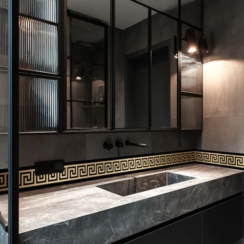 Funlife 3 Rolle Selbstklebende Bordüre, Tapetenbordüre Selbstklebend...