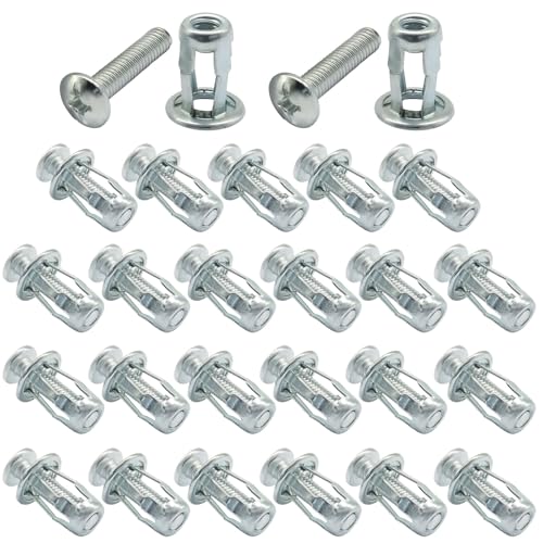 verkelly 25�p�b�N M6 x 25mm �W���b�N�i�b�g �X�`�[�� �Ԃт�i�b�g ����Ǘp ���������V�[�g �؍� �Z���~�b�N ���t���l�W�t��