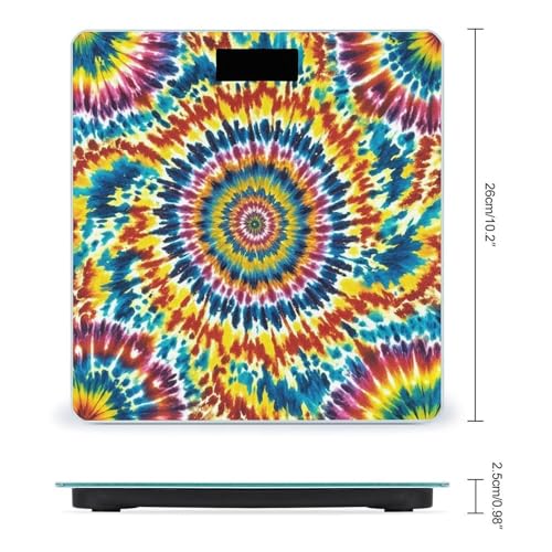 Balanza Digital de Baño Tie Dye con Pantalla LCD miniatura 2