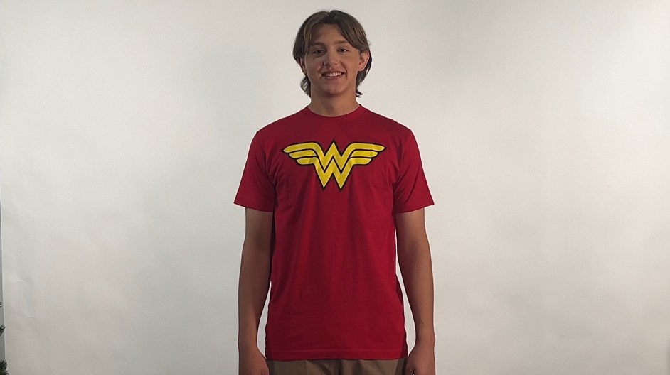 DC Comics Wonder Woman Men's Classic Superhero Logo Adult T-Shirt