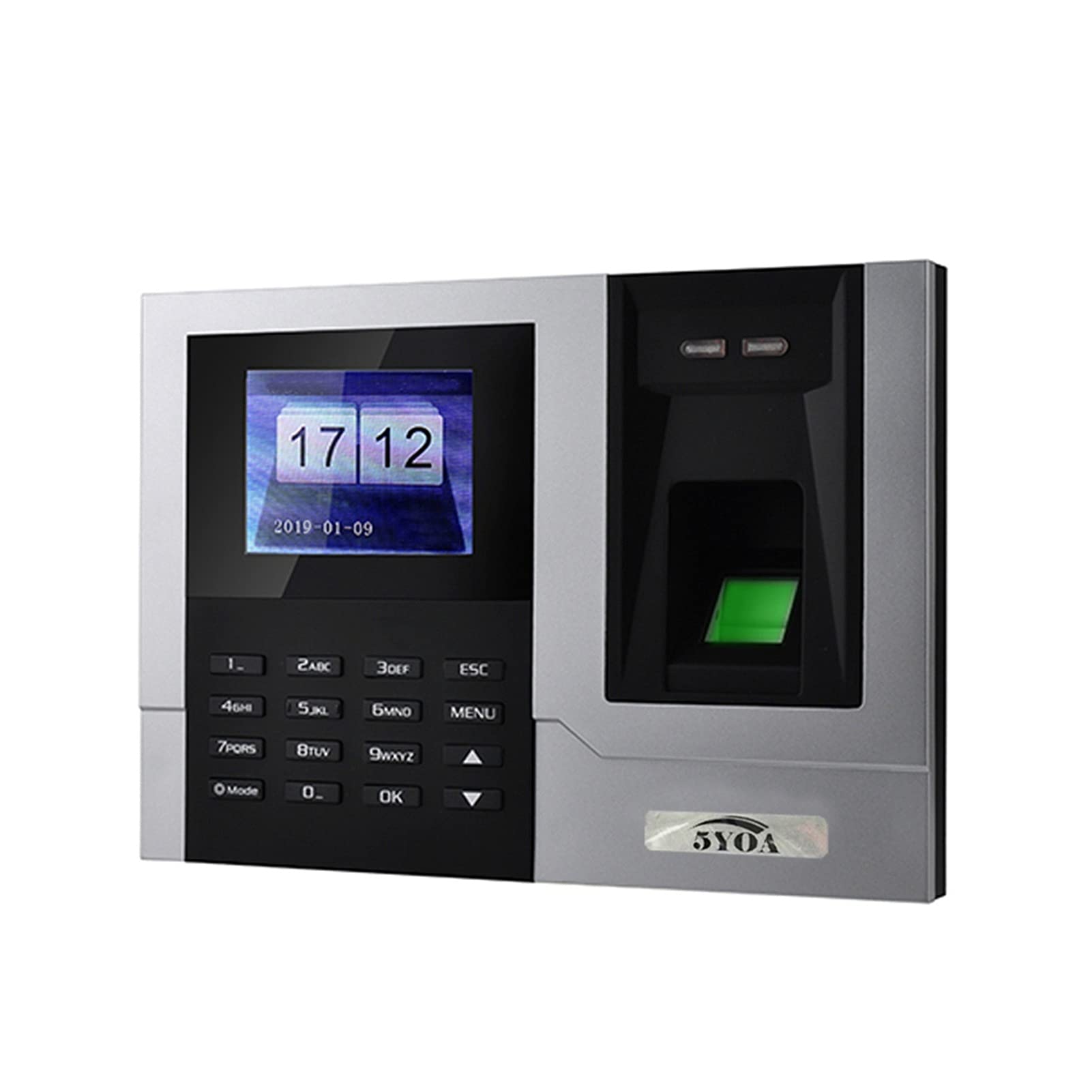 NJBVRS Biometric Employee Attendance Machine IP RJ45 Biometric Fingerprint Time Attendance Clock Recorder Employee Recognition Device Electronic Machine for Small Businesses and Offices