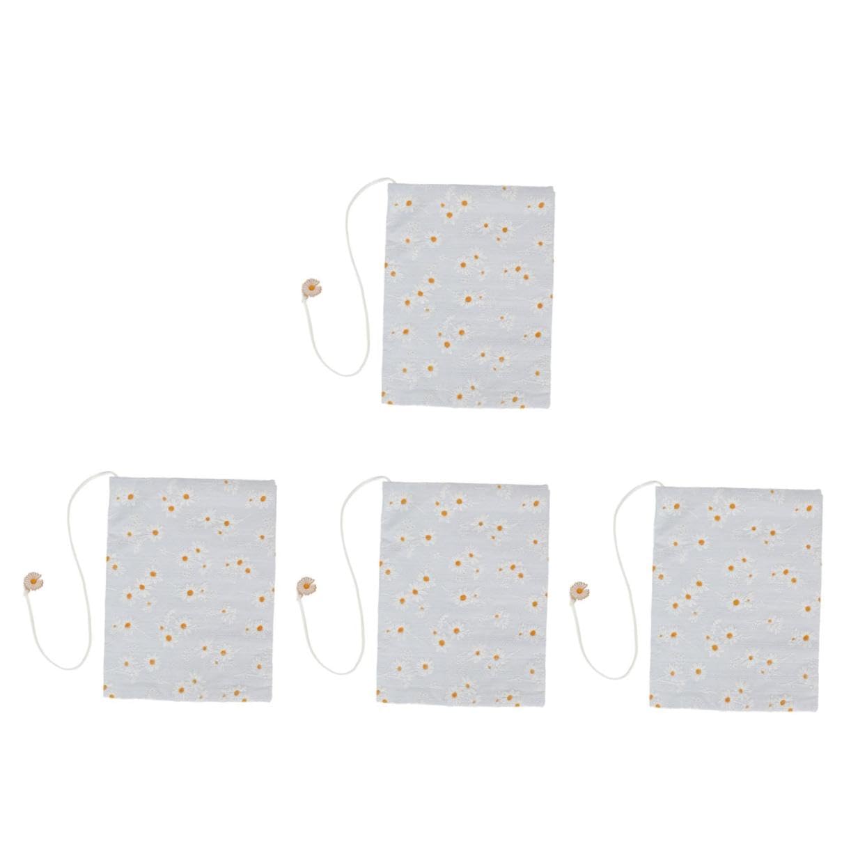 OSALADI 4 Pièces Couverture De Livre En Tissu Couvertures De Livres En Tissu Manche Petite Couverture De Livre Nappe Pour Reliure Pochette De Livre Lavable Chiffon