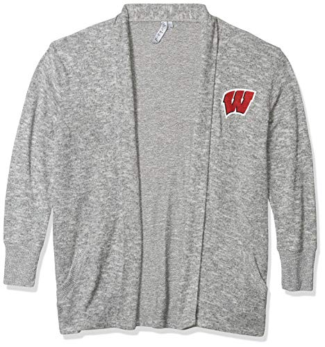 Image of chicka-d Women's Cozy Fleece Cardigan Heather Grey