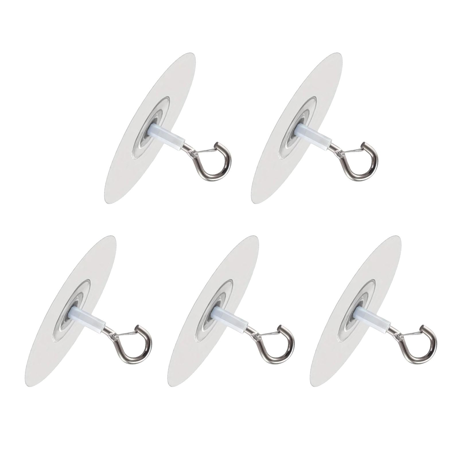 Zyouqi Multicolor Of 5 Multipurpose Adhesive Hooks For Smooth Surfaces Drillless Removal Ideal For Renters Versatile Hanging Wall Adhesive Hooks