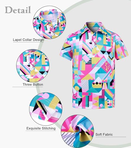 Image of uideazone Boys Polo Shirts Dry Fit Performance Golf Short Sleeve Casual School Uniform Size 5-14