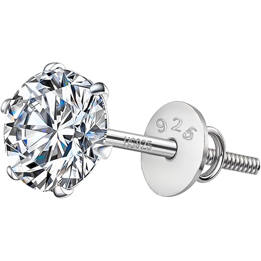 925 Silver Solitaire Stud Earring 5mm