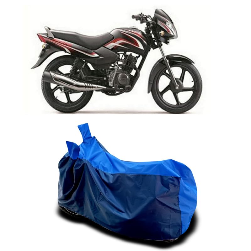 Image of DUFFEL-Two Wheeler Bike Body Cover Compatible for Tvs Sport Ks Bs6 Heat Protectio /UV-Rays /Birds Dropping /DustProof /Waterproof All Variants [Nevay Blue]