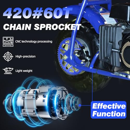 Image of 60T 420 Chain Sprocket 40 /41 /420 40MM Bore Rear Drive Wheel Sprocket CNC for CT200U CT200U-EX BT200X Baja Warrior Predator 212cc 196cc Go Kart Trail 200 MB165 MB200 Mini Bike Blue