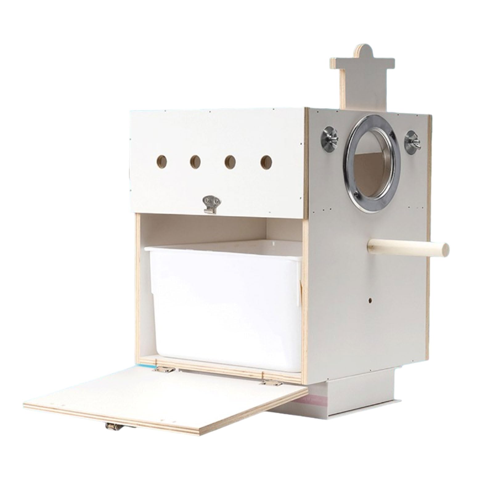 Jaula de nido de pájaros, jaula de madera para loros, jaula desmontable para decoración de pájaros de tamaño pequeño, caja de cría