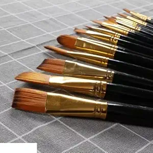 ECLET Art Brush Set for Artists, Painting Brushes Set of 12 Professional Round Pointed Tip Nylon Hair Artist Acrylic Paint Brush for Acrylic/Water Colour/Oil Painting Item 52