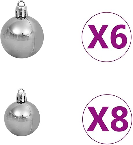 Miniatura 7 de Frosted Christmas Tree Christmas Tree,White Christmas Tree,prelit Christmas Tree,arbol de Navidad con Luces,with LEDs&Ball Set Pinecones 59.1"