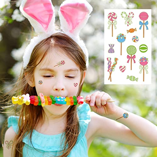 Fanoshon Candy Temporary Tattoos Luminous For Kids Girls Birthday Party Supplies - 12 Sheets Glow In The Dark Children Body Decorations Goody Bag Fillers - Donut, Dessert, Ice Cream, Cupcake Styles #TOP2