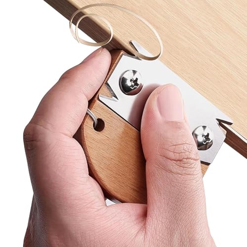 Husoiuy Recortador de Cantos de Madera | Herramientas de Carpintería con Mango de Madera | Raspador para Bandeado de Cantos, Chaflán y Filete - Para Pladur, Tablaroca, Muebles, Gabinetes, Talleres,