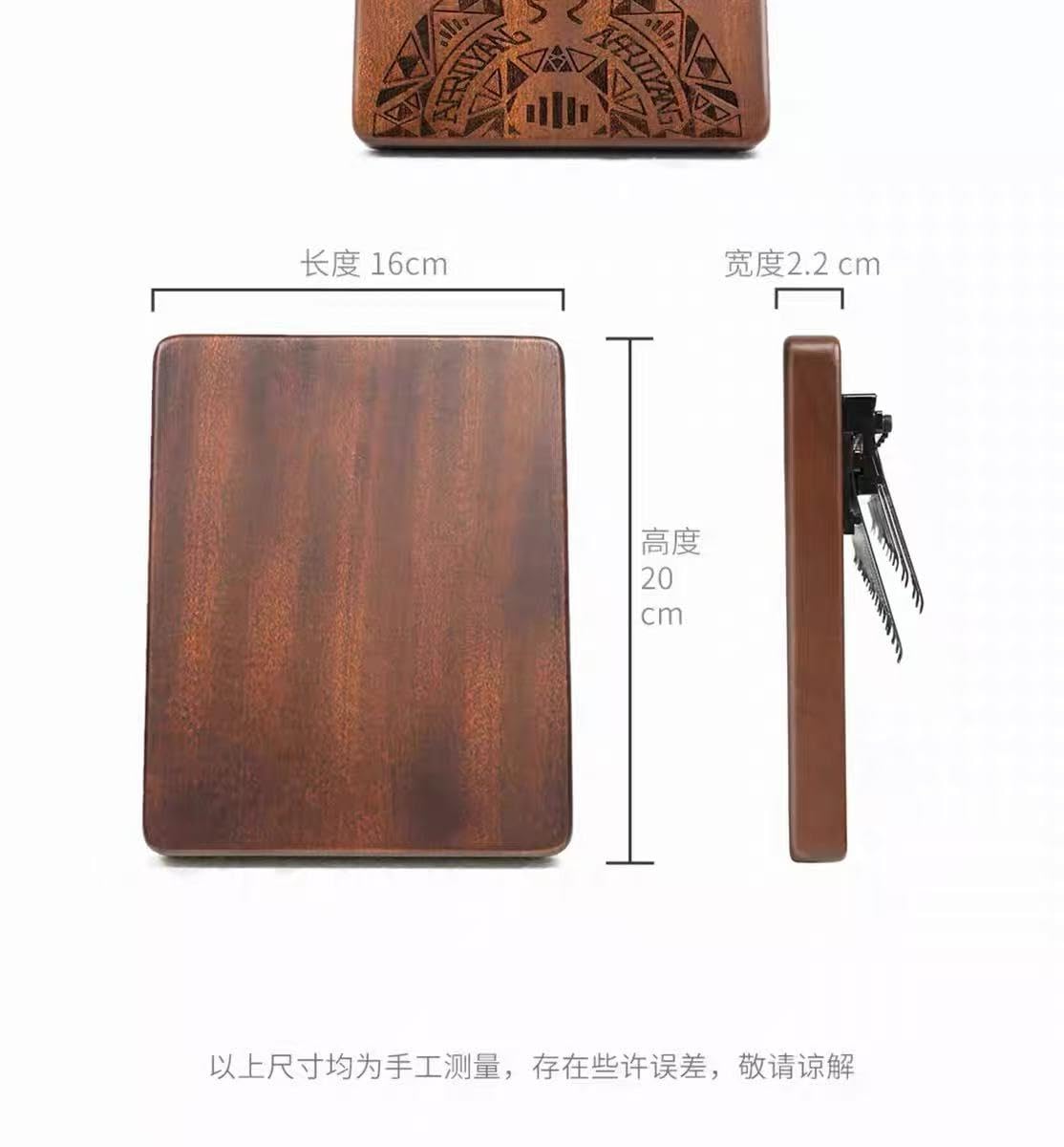 Kalimba Daumenklavier 36 Tasten, Fingerklavier Doppellagiges Klavierlayout 36 Zinken Professionelles Kalimba Daumenklavier Massives Mahagoni Kalimba Instrument (2)