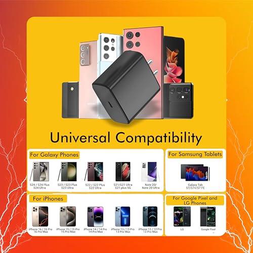 Image of 45W Powerful Type C Super-Fast Charger Adapter for Samsung Galaxy S25 Ultra /S24 Ultra /S24+ /S23 Ultra /S23+ /S22 Plus /S20 / Tab S9 /S8 Ultra / (Only Adapter)