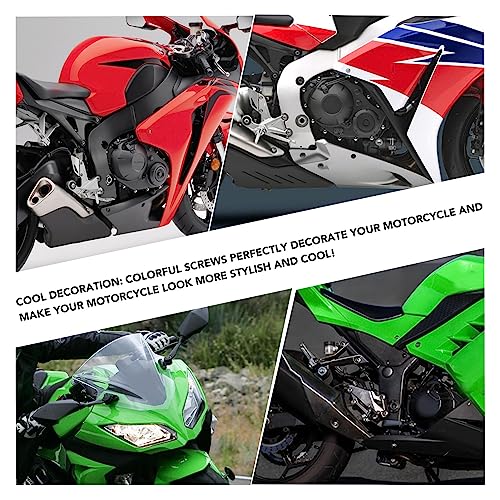 Motorrad-Befestigungs-Verkleidungsschrauben-Set, 177-teilig, Eloxierte Oberfläche, Kompakt, Einfache Installation, Motorrad-Verkleidungsschrauben-Set, Präzise für Motorräder (Rot)